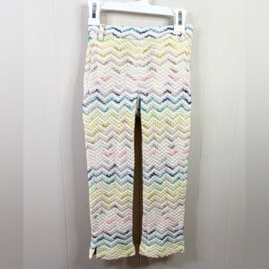 Missoni flare bootcut zig zag knit trousers size 6 girls kids multicolor